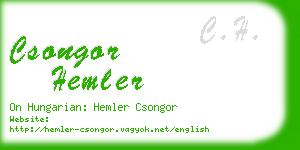 csongor hemler business card